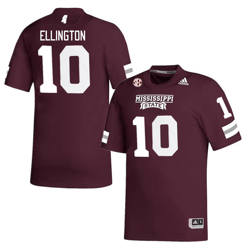 Men #10 Corey Ellington Mississippi State Bulldogs College Football Jerseys Stitched Sale-Maroon